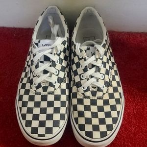Black and white checkered Vans